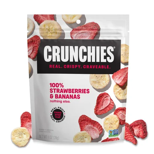 Vista 10 de Crunchies Frutas liofilizadas, frutas crujientes 100% naturales, sin OMG y kosher, paquetes de aperitivos de frutas liofilizadas resellables
