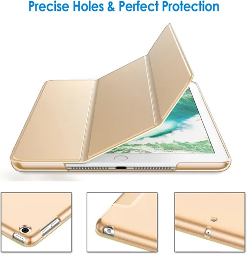 Vista 3 de JETech - Funda para iPad (9.7 pulgadas/24.64 cm, modelo 2018/2017, 6ª/5ª generación), funda inteligente con activación/suspención automática (Beige)