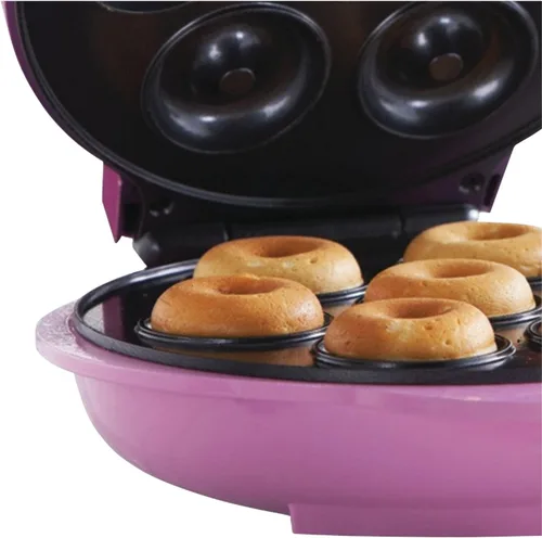 Vista 6 de Brentwood TS-250 Mini máquina para hacer donas, antiadherente, rosa
