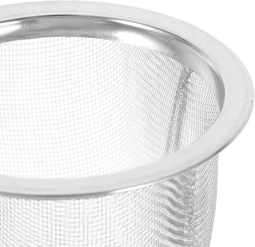 Vista 4 de Tofficu Filtro de malla de filtro de té de acero inoxidable para té de hojas sueltas Inserto de malla fina para elaboración casera de 2.28 pulgadas