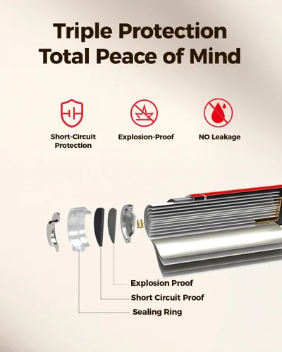 Vista 5 de BEVIGOR Paquete de 4 baterías AA de litio de larga duración, 1.5 V, 3000 mAh, baterías de litio de 20 años de vida útil, no recargables