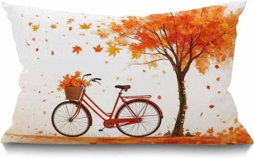Vista 15 de Smooffly Our House - Funda de almohada lumbar de 12 x 20 pulgadas, de lino y algodón, rectangular, para sofá, decoración de casa rural