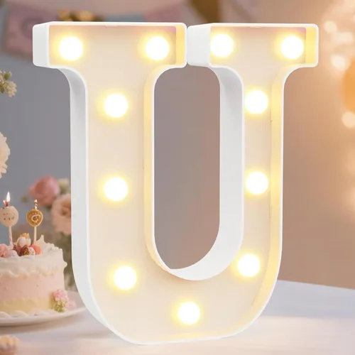 Vista 59 de Pooqla Letras con luces LED de marquesina, letras decorativas iluminadas en blanco cálido y blanco frío, letras del alfabeto iluminadas para niños