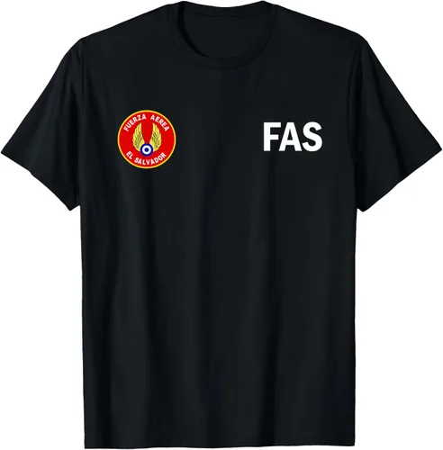 Vista 2 de Fuerza Armada El Salvador Army - Camiseta Fuerza Aerea de El Salvador, Negro, S