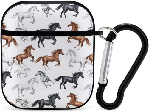 Vista 19 de Funda con diseño tropical de piñas de neón para AirPods, TPU a prueba de golpes, compatible con AirPods 2 y 4