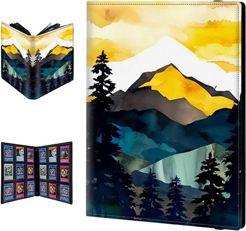 Vista 38 de Carpeta para tarjetas de intercambio, 9 bolsillos para tarjetas intercambiables, 360 bolsillos de doble cara, funda para tarjetas de tamaño Mujeres