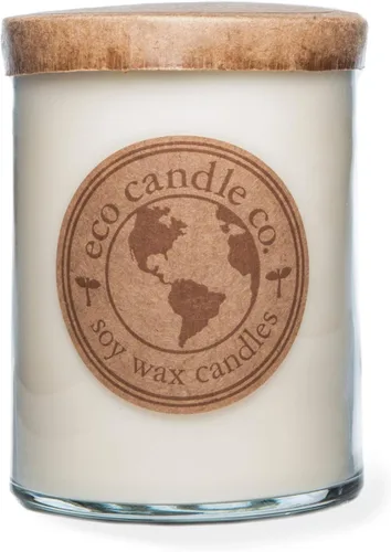 Vista 32 de ECO CANDLE CO. Vela reciclada, té negro y miel, 6 oz. - Aromas de té picante, nuez moscada, miel y naranja - 100% cera de soja, sin plomo, etiqueta