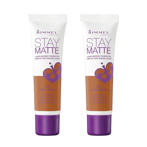 Vista 14 de 3 x Rimmel London Stay Matte - Base líquida mousse mate 30ml - 201 Beige clásico