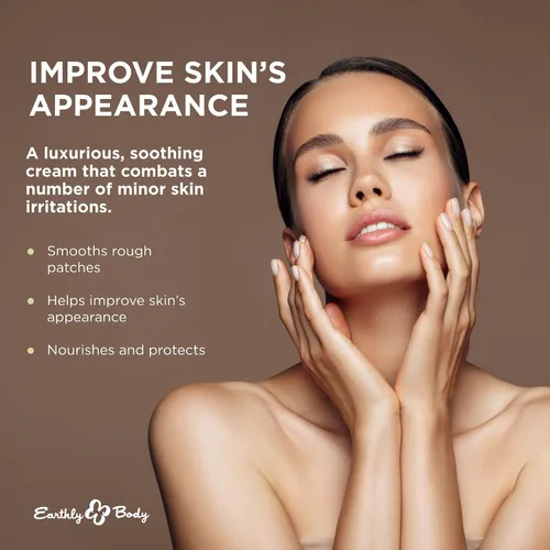 Vista 2 de Earthly Body Miracle Oil - Crema de árbol de té, 4 onzas, aceites de árbol de té, semillas de cáñamo, cártamo y girasol, nutre y protege la piel