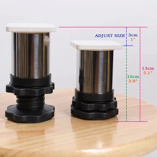Vista 4 de Mini pedestal de secadora ajustable para refrigerador con 4 pies resistentes, aumenta 5.56.6 pulgadas de altura, carga máxima 770 libras/771.6 lbs