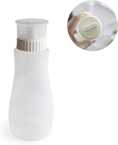 Vista 2 de Botella de plástico para salsa, 5 agujeros, a prueba de fugas, tapa de cubierta, dispensador