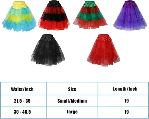 Vista 7 de Luwint Falda de tutú de tul hinchada, falda corta para disfraz, falda tutú para cosplay, fiesta de baile, debajo del vestido