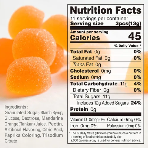 Vista 2 de YAMASAN KYOTO UJI Caramelo japonés – Sabor a naranja mandarina de Yakushima, envueltos individualmente, sin condimentos químicos, dulces sin gluten