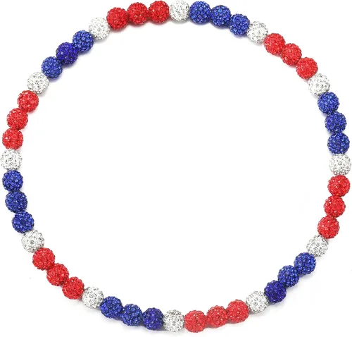 Vista 20 de Collar de Cadena de Béisbol con Perlas para Hombres, Regalos de Collar de Béisbol de la Colección Bling Ice para Niños, Collar de Accesorios
