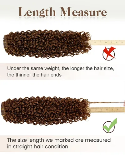 Vista 33 de Hetto . Extensiones de cabello humano rizado con clip, color #1 negro azabache, extensiones de cabello humano ondulado natural para cabeza completa