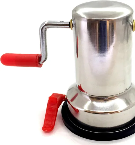 Vista 6 de Rascador de coco con base de vacío de acero inoxidable Máquina de raspadores de coco de plata, raspadores de coco Últimos ralladores de coco