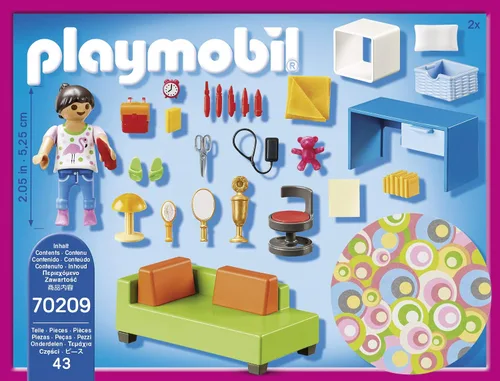 Vista 6 de Playmobil Paquete de muebles para la habitación del adolescente
