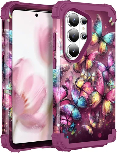 Vista 24 de Hocase Funda para Galaxy S20 FE 5G, Protección resistente a prueba de golpes, goma de silicona suave + parachoques de plástico duro, funda