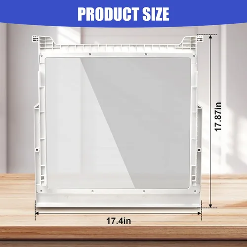 Vista 5 de Estante de vidrio para refrigerador W10276341 Piezas Compatibles con Kenmore, Whirlpool, Reemplazo de estante de vidrio para refrigerador 2309523