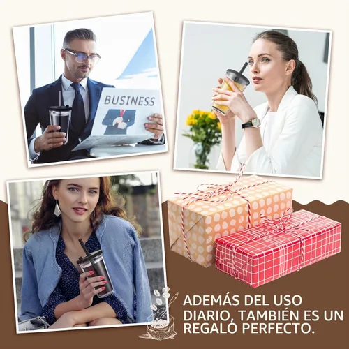 Vista 7 de Honeydak Paquete de 2 Tazas Reutilizables de 16oz para Café Helado con Tapas, Impermeables y de Pared Doble Aislada, Vaso de Café Helado de Plástico