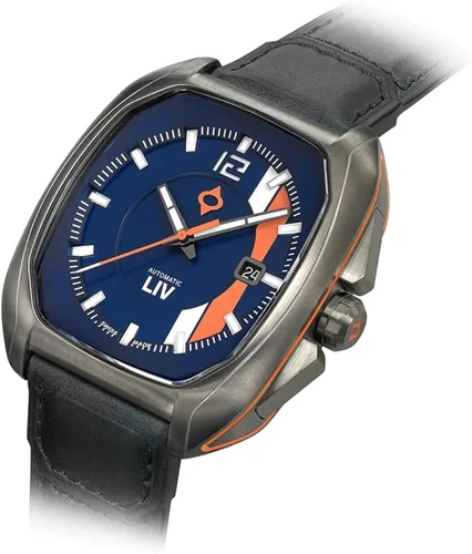 Vista 5 de LIV Rebel-AR Swiss Automatic Elaboré Grade 26-Jewel Movement - 420 mm Rectangular Curved Case- IP Surgical Grade 316L Stainless Steel-Multi-Layer