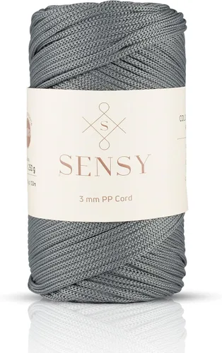 Vista 99 de Cuerda de poliéster Sensy Premium de 3 mm, 120 metros, 100% cordón de polipropileno, cuerda de macramé de 3 mm, cordón para bolsos de ganchillo