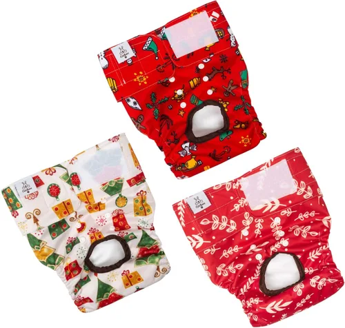 Vista 24 de CuteBone - Pañales para perras, paquete de 3 unidades para perritos, talla XS, D14XS