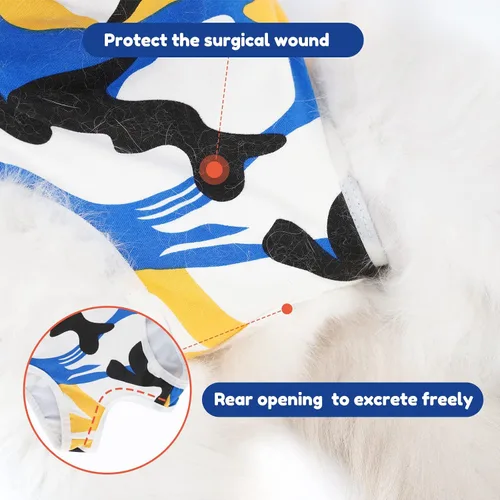 Vista 4 de Traje de recuperación quirúrgica para gatos, cono de heridas abdominales, collar electrónico, alternativo, antilamidas o enfermedades de la piel