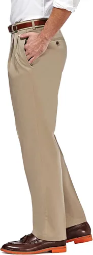 Vista 2 de Haggar Men's Premium No Iron Khaki Classic Fit Pleat Front Regular and Big & Tall Sizes