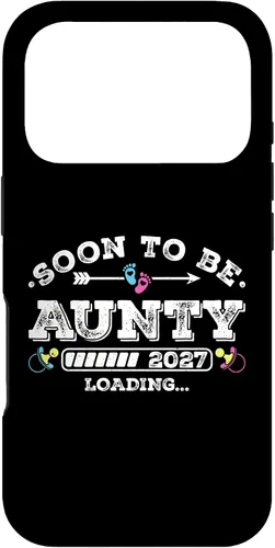 Vista 30 de Soon to Be Aunty 2027 Loading for Pregnancy Announcement Case for iPhone 17
