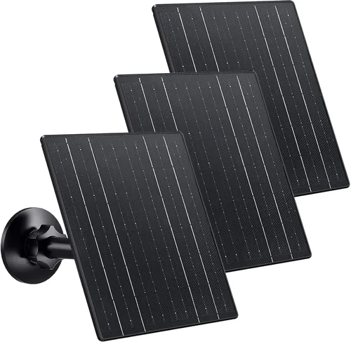 Vista 8 de Zivif Panel solar para cámara de seguridad al aire libre, cargador solar USB C de 10 W compatible con cámara recargable de 5 V, montaje ajustable