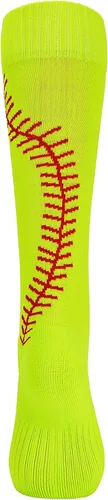 Vista 7 de American Trends Calcetines de sóftbol para niñas y adultos, calcetines de béisbol y sóftbol, calcetines deportivos con puntadas, para niñas jóvenes