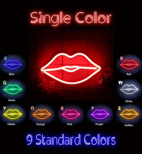 Vista 2 de AdvPro Lips Kiss Girl Room Flex Silicone LED Neon Sign - Azul - st16s32-fnu0048-b
