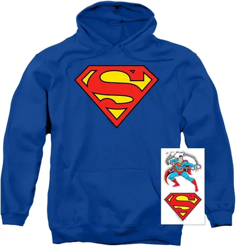 Vista 2 de Superman - Sudadera con capucha y calcomanías con logotipo clásico