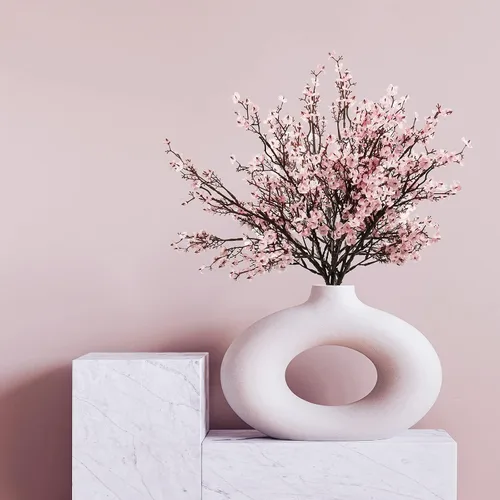 Vista 7 de Uieke - Ramo de 15 flores artificiales de Gypsophila tipo Baby Breath, flores de seda falsas de tacto real para hotel, hogar, oficina, cocina, baño