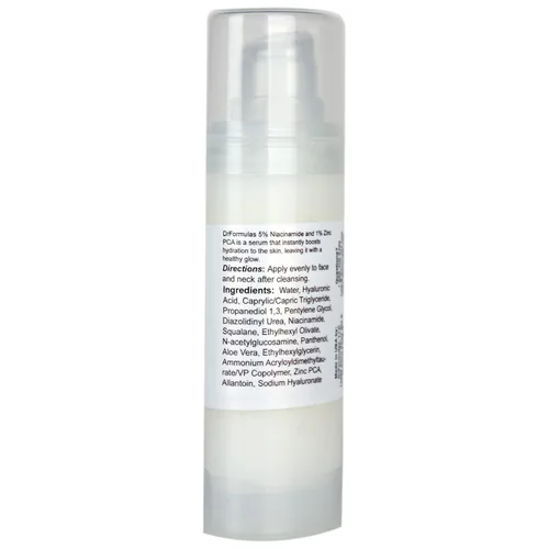 Vista 2 de DrFormulas Niacinamida Zinc PCA Serum Hidratante para la cara, Acné Fúngico Seguro con Ácido Hialurónico y Aloe Vera No comedogénico, Dermtella 1