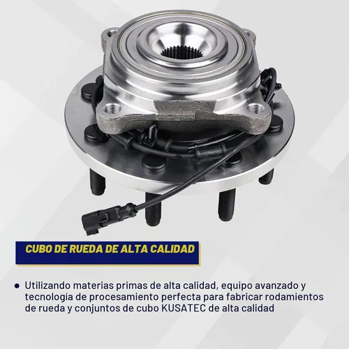 Vista 3 de KUSATEC 515148 Cojinete de rueda delantera y conjunto de cubo 4WD