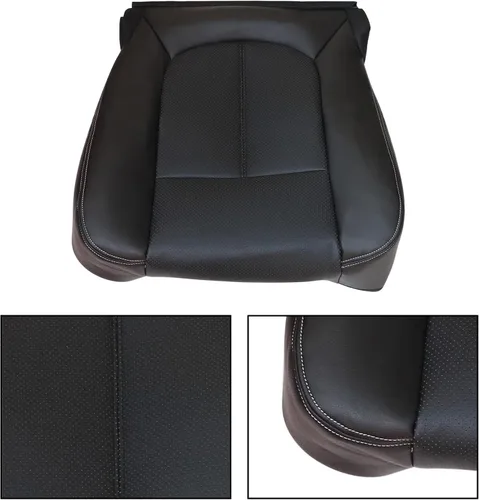Vista 6 de Priprilod Funda de Asiento de Reemplazo de Cuero Negro Perforado para el Lado del Conductor Compatible con Ford F250 F350 F450 F550 Lariat 2011 2012