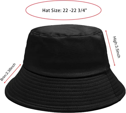 Vista 3 de PFFY Bucket Hat for Women Men Cotton Summer Sun Beach Fishing Cap