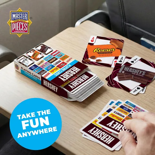Vista 2 de MasterPieces Cartas de juego con licencia oficial de Hershey - Baraja de 54 cartas para adultos