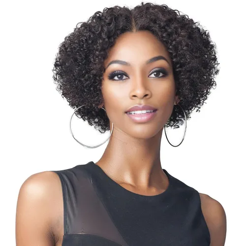 Vista 26 de Peluca de cabello humano rizado profundo de 12 pulgadas para mujeres negras, color natural Glueless T Part HD Curls Lace Front Wigs, Pre-Plucked