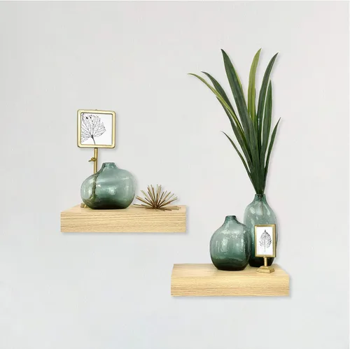 Vista 29 de MCS Estantes flotantes de grano de madera natural, 12 x 4 pulgadas, juego de 2, 12 x 4 pulgadas