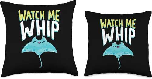 Vista 3 de Watches Me Whip Ocean Sea Sting Rays Throw Pillow