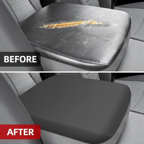 Vista 2 de AOMSAZTO Jumeat - Fundas de consola de asiento para Dodge Ram 1500 2002-2012, fundas para reposabrazos para Dodge Ram 1500, color negro