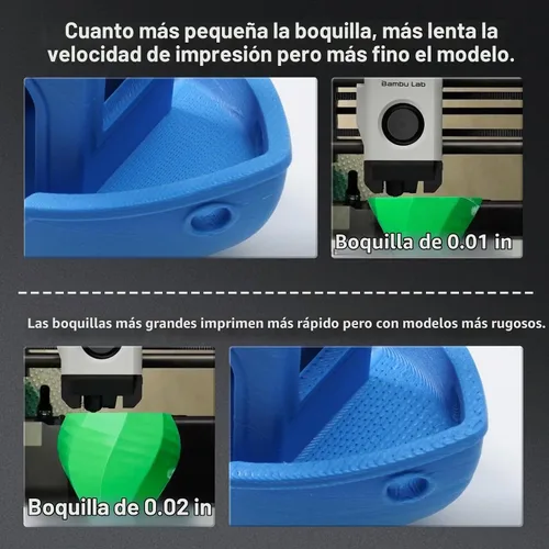 Vista 7 de Boquilla de acero inoxidable de 0.008 in de cambio rápido A1/A1 Mini/A2L Fast Speed&High Temp Integrated Structure Hot End with Silicone Cover