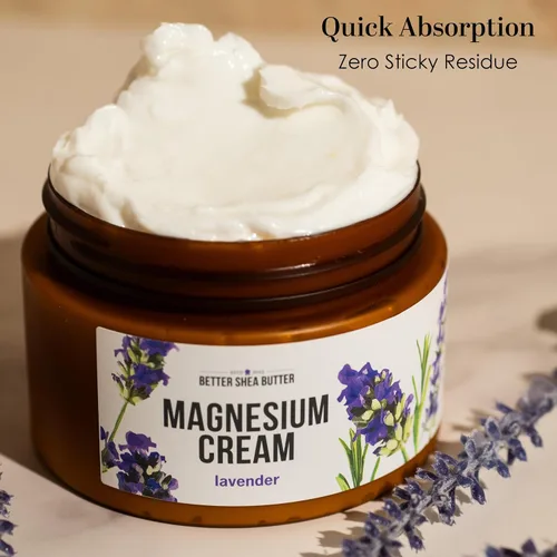 Vista 7 de Better Shea Butter Crema de magnesio Lavanda Alivia los calambres en las piernas y la tensión muscular Loción nocturna para embarazo, niños