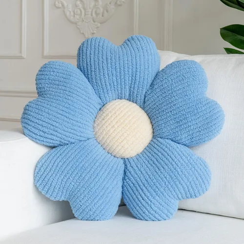 Vista 14 de Sioloc Almohada Decorativa de Flores, Lindo Cojín de Asiento de Suelo con Margaritas, Almohadas Decorativas Divertidas y Estéticas para Cama Sofá