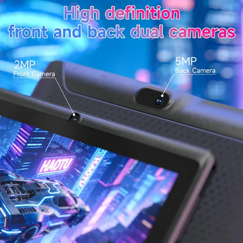 Vista 5 de Tablet Android 14 de 7 pulgadas con funda, 8 GB de RAM 32 GB ROM 1 TB Expand, procesador de cuatro núcleos, tableta PC, pantalla IPS, cámara dual