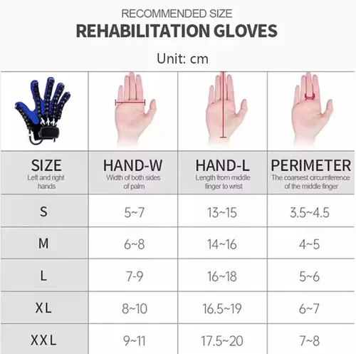 Vista 7 de Guante robótico de rehabilitación de accidentes cerebrovasculares - Entrenador de recuperación de manos y dedos con terapia de calor, masaje