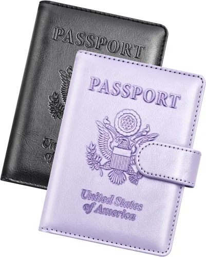 Vista 16 de Herain Soporte para pasaporte para viaje y crucero, 2 piezas, funda para pasaporte, cartera, regalo de viaje, para mujeres, hombres, familia